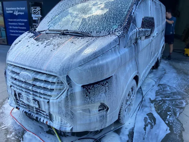 Commercial van being treated during a fallout job